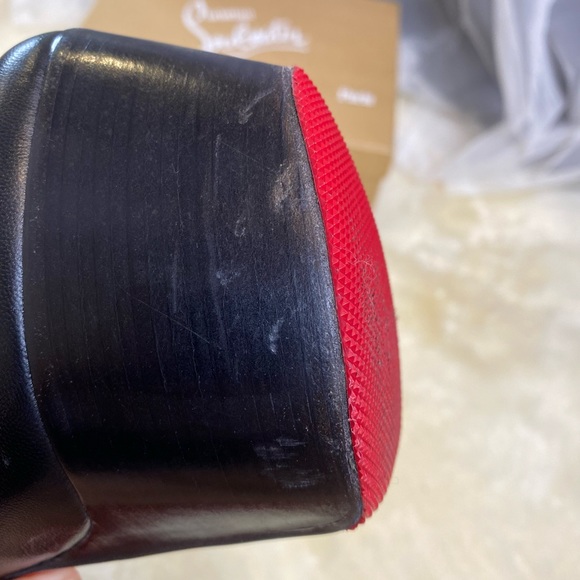 Christian Louboutin Dolly Leather Red Sole Platform Pumps - Picture 5 of 8